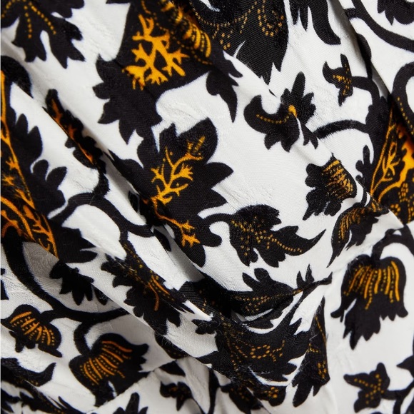 Sandro Dami wrap-effect tiered printed satin-jacquard mini dress - Picture 4 of 4